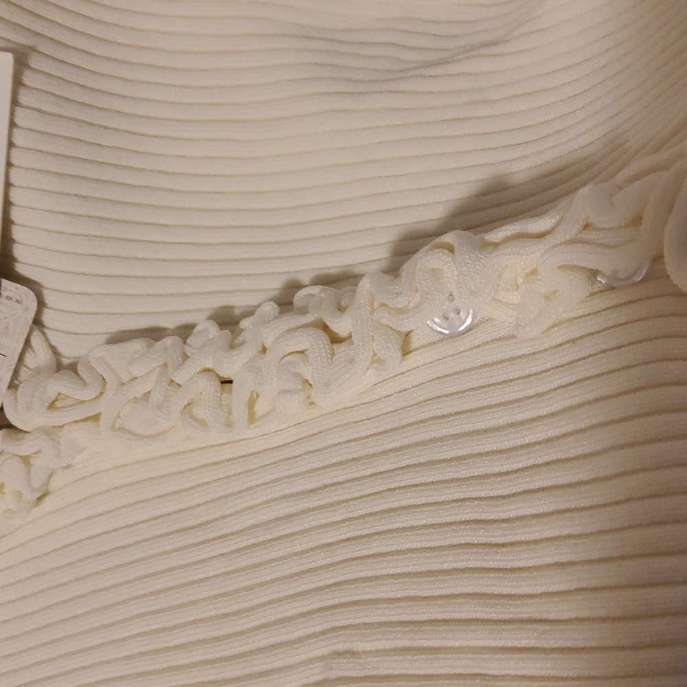 Free People Charlie Ruffled Knit In IVORY - Picture 7 of 16